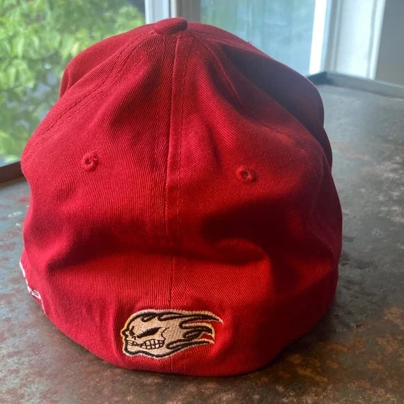 No Fear Mastercraft Red FlexFit Ball Cap with Bold Embroidery Logo. Size L/XL - Picture 3 of 10